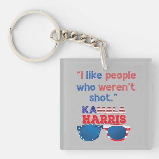 Harris 2024 Grappig Ik hou van mensen die niet zij Sleutelhanger (voorkant)