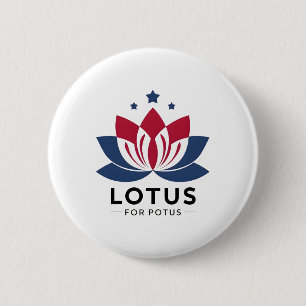 Harris 2024 Lotus voor Potus President Trend Elect Ronde Button 5,7 Cm