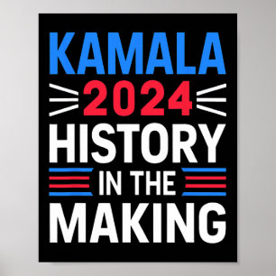 Harris 2024 Mannen & Vrouwengeschiedenis in de Poster