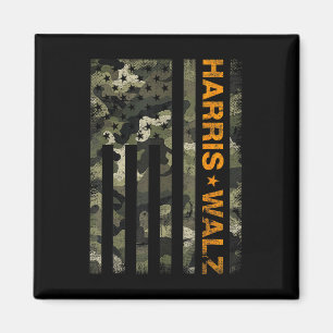Harris 2024 President USA Camouflage Dudes Walz Wa Magneet