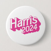 Harris 2024 roze kleurrijk ronde button 7,6 cm (Voorkant)