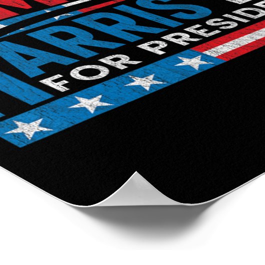 Harris 2024 voor de verkiezingen van het President Poster (Hoek)