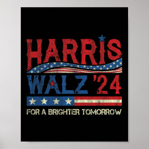 Harris 2024 Voor Een Helderdere Toekomst Kamala Wh Poster