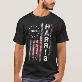 Harris 2024  Voting American Flag T-shirt