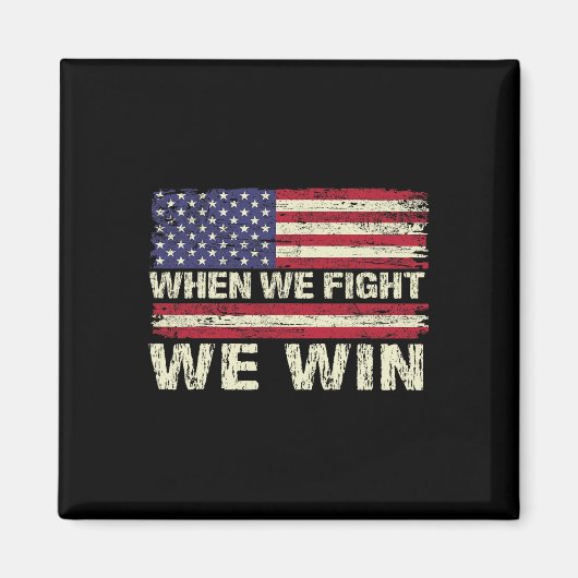 Harris 2024 Wanneer we vechten winnen we DNC Ameri Magneet (Voorkant)