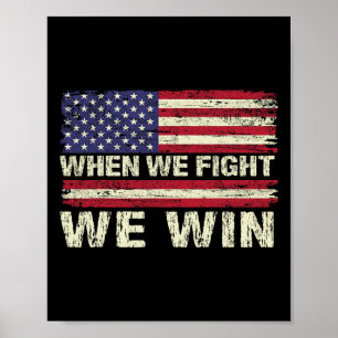 Harris 2024 Wanneer we vechten winnen we DNC Ameri Poster