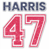 Harris 47 I - Kamala Harris voor President Sticker (Voorkant)