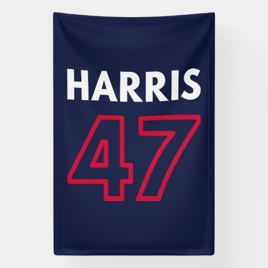 Harris 47 III - Kamala Harris Voor President Spandoek (Verticaal)