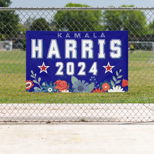 Harris Bloemenverkiezing 2024 Spandoek (Insitu)