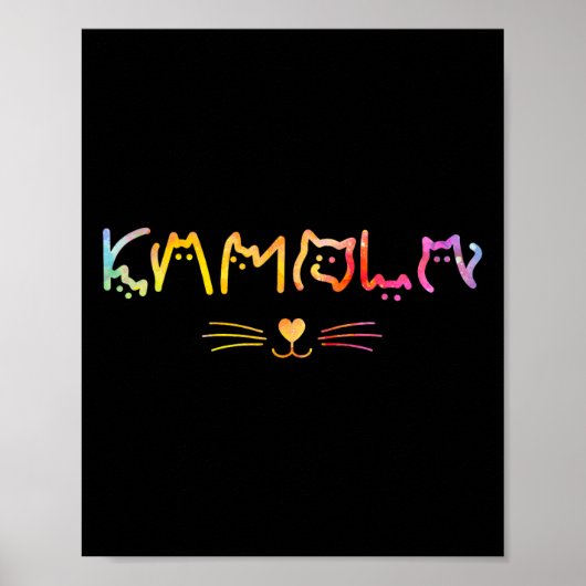 Harris Cat Lettering Funny Cat Lady Harris Wheimer Poster (Voorkant)