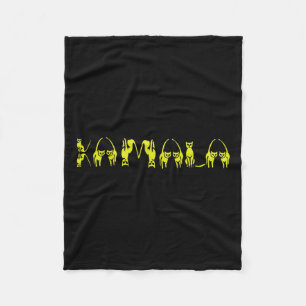 Harris Cat Lettering Positief Grappig 15 Fleece Deken