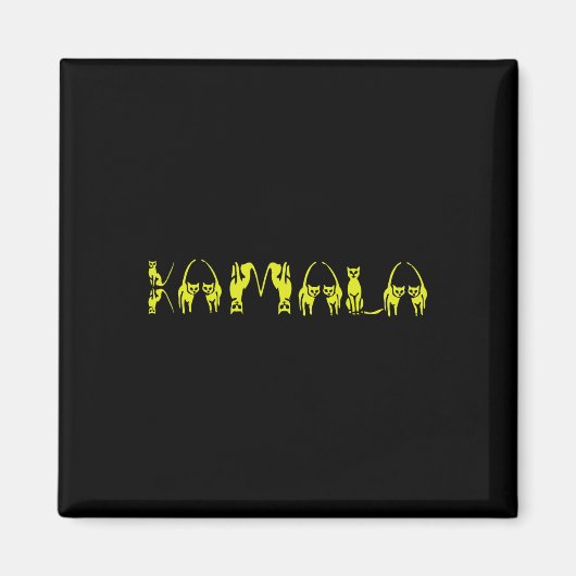 Harris Cat Lettering Positief Grappig 15 Magneet (Voorkant)