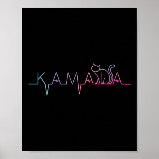 Harris Cat Lettering Positief Grappig Kattenliefhe Poster (Voorkant)