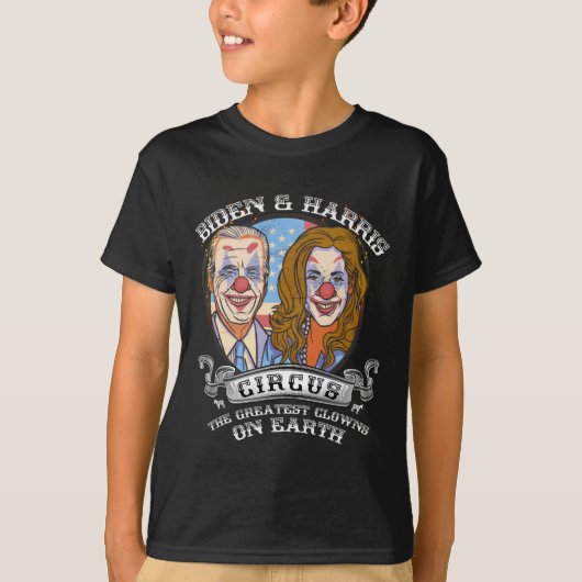 Harris Circus Grootste Clowns op Aarde Anti Biden T-shirt (Voorkant)