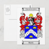 Harris Coat of Arms Briefkaart (Voorkant / Achterkant)
