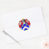 Harris Coat of Arms Ronde Sticker (Envelop)