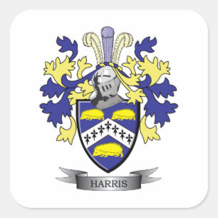 Harris Coat of Arms Vierkante Sticker