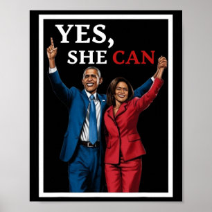 Harris en Barack Obama naar de verkiezingen van 20 Poster