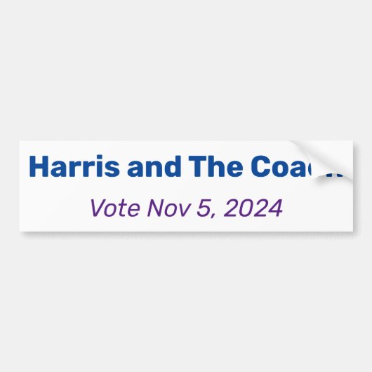 Harris en de coach, stemming 5 november 2024 Verki Bumpersticker (Voorkant)