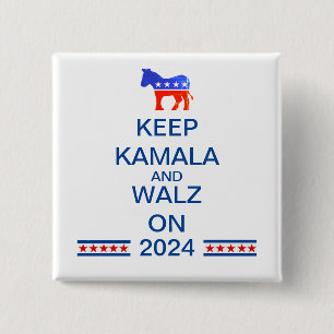 Harris en Walz 2024 Button