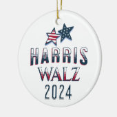 Harris en Walz 2024 Keramisch Ornament (Links)