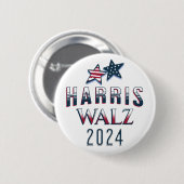 Harris en Walz 2024 Ronde Button 5,7 Cm (Voorkant /achterkant)