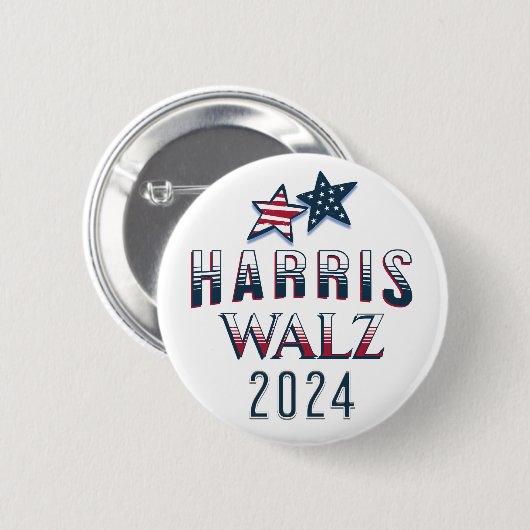 Harris en Walz 2024 Ronde Button 5,7 Cm (Voorkant /achterkant)