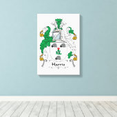 Harris Family Crest Canvas Afdruk (Insitu (Houten vloer))