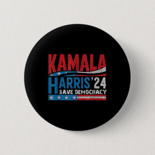Harris- Harris 2024 Amerikaanse vlag Democratisch Ronde Button 5,7 Cm