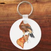 Harris Hawk 5,7 cm Basic Button Key Ring Sleutelhanger (Voorkant)