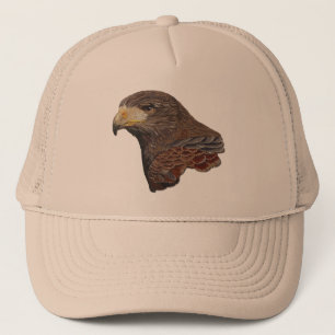 Harris Hawk Faux Embroidery Trucker Pet