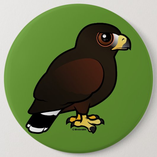 Harris Hawk Ronde Button 6,0 Cm (Voorkant)