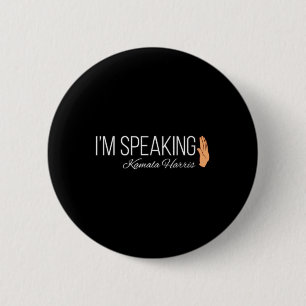 Harris Ik spreek 2020 VP debat Quote Ronde Button 5,7 Cm