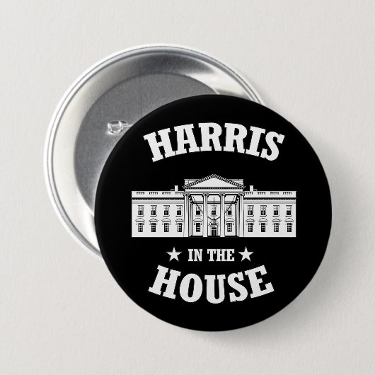 Harris in het huis ronde button 7,6 cm (Voorkant /achterkant)