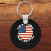 Harris Inauguratie 20 januari 2021 Retro Democr Sleutelhanger (Voorkant)