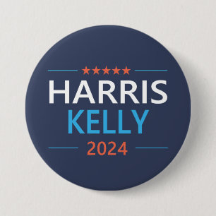 Harris Kelly 2024 Kamala Harris Democraat Ronde Button 7,6 Cm