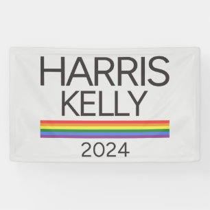 Harris Kelly 2024 LGBTQ Regenboog Pride Vlag Spandoek