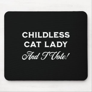 Harris kinderloze kat dame en ik stem! Crazy Cat L Muismat