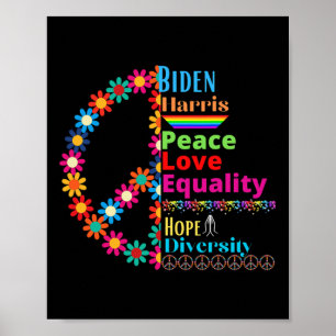 Harris Love Peace Diversity Equality Hope Shirt Poster
