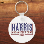 Harris Madam President 2024 Sleutelhanger (Achterkant)