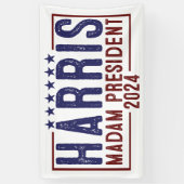 Harris Madam President 2024 Spandoek (Verticaal)