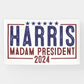 Harris Madam President 2024 Spandoek (Horizontaal)