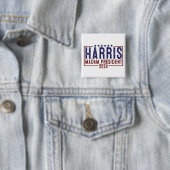 Harris Madam President 2024 Vierkante Button 5,1 Cm (In situ)