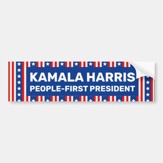 Harris People-First President Bumpersticker (Voorkant)