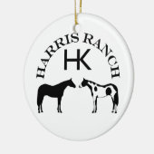 Harris Ranch Logo Keramisch Ornament (Links)