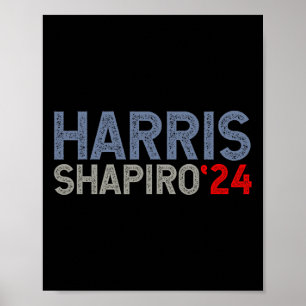 Harris-shapiro-2024 President Verkiezingen Mannen  Poster