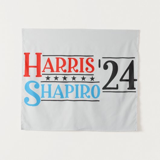 Harris Shapiro 2024 Retro Campagne Wandkleed (Voorkant (horizontaal))
