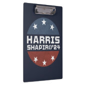 Harris Shapiro 2024  rood blauw Klembord (Rechts)