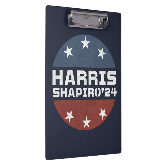Harris Shapiro 2024  rood blauw Klembord (Rechts)