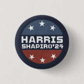 Harris Shapiro 2024  rood blauw Ronde Button 3,2 Cm (Voorkant)